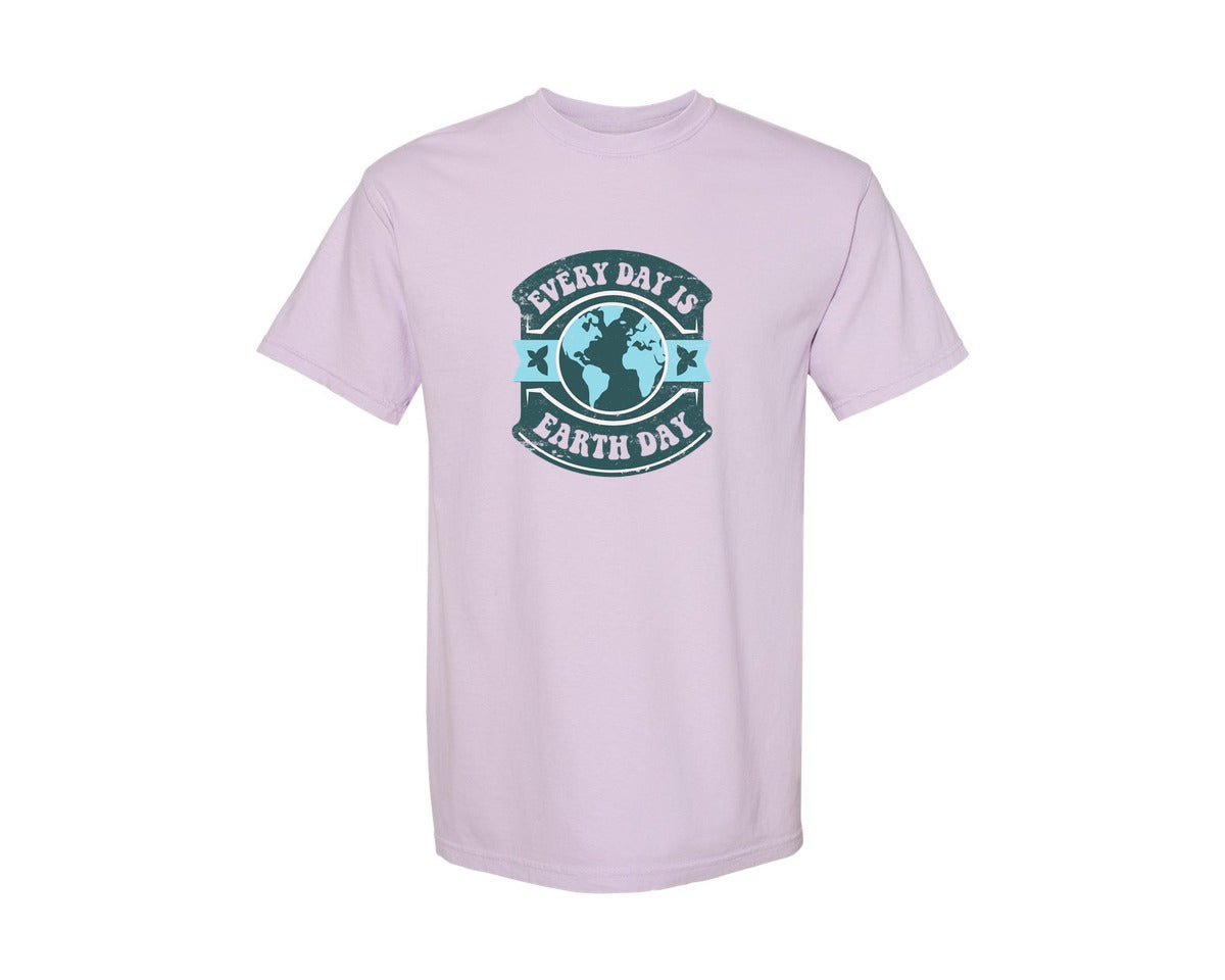 brand:Comfort Colors|color:Orchid|Everyday Is Earth Day Graphic T-Shirt