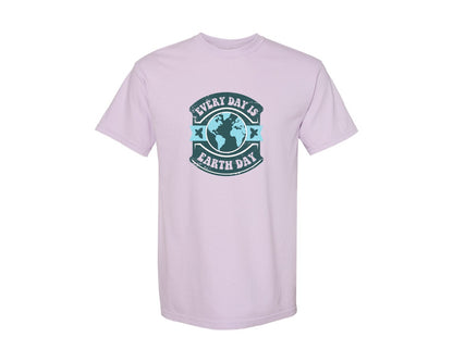 brand:Comfort Colors|color:Orchid|Everyday Is Earth Day Graphic T-Shirt