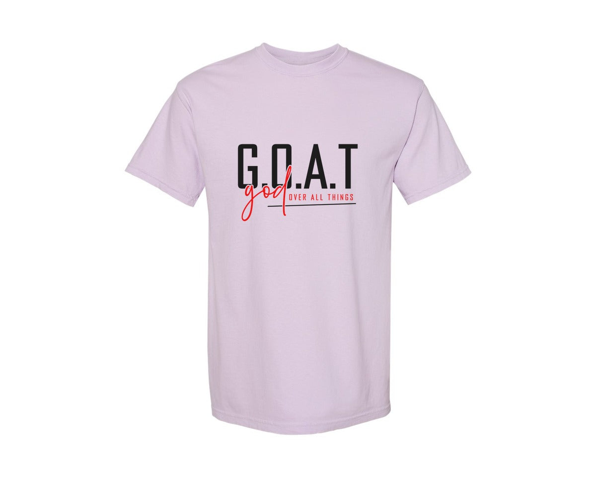 brand:Comfort Colors|color:Orchid|God Over All Things Shirt Design Graphic T-Shirt