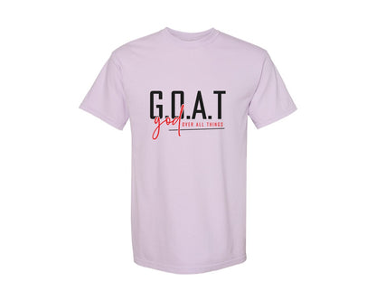 brand:Comfort Colors|color:Orchid|God Over All Things Shirt Design Graphic T-Shirt