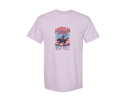 brand:Comfort Colors|color:Orchid|American Cowboy Wild West Vintage Graphic T-Shirt