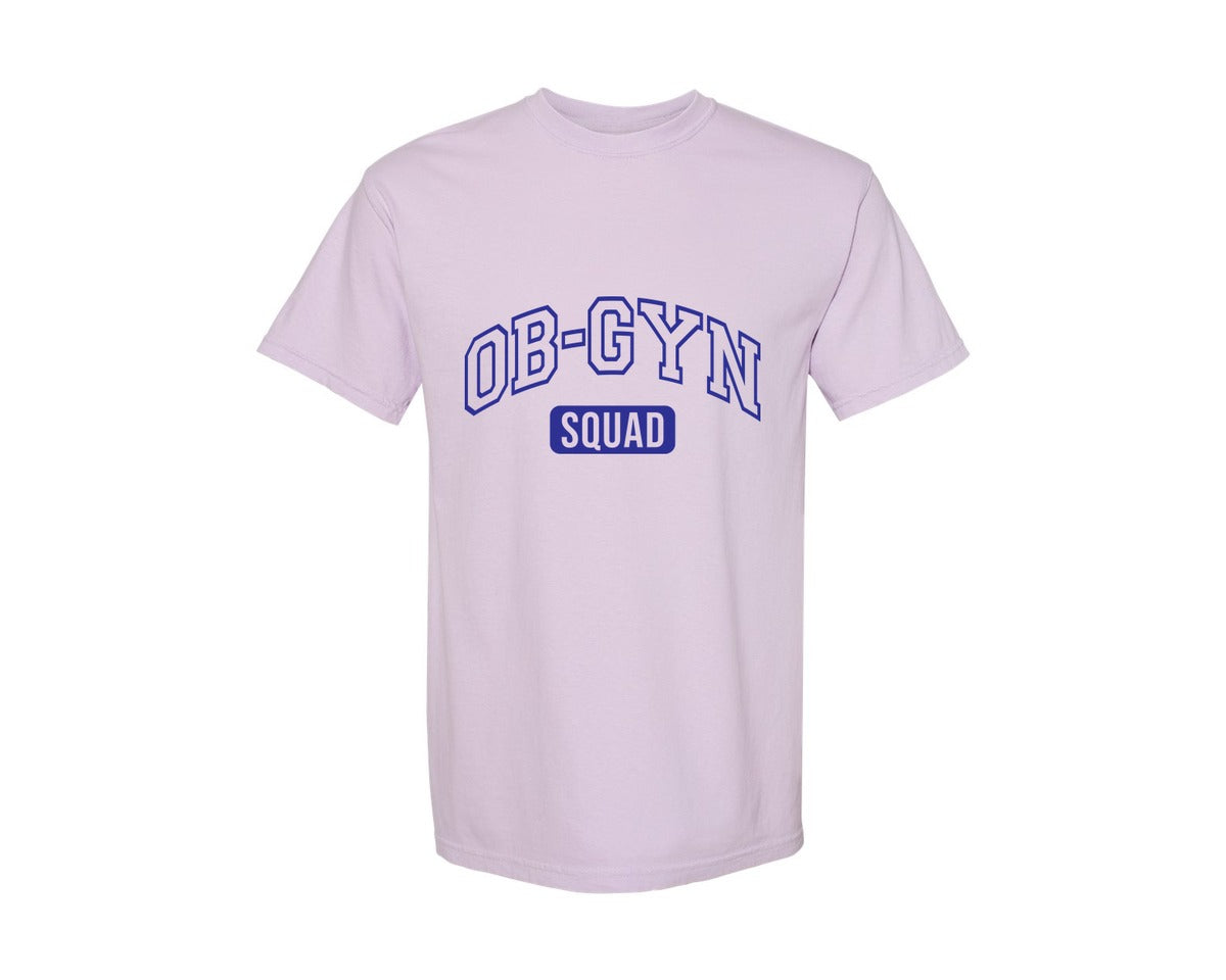 brand:Comfort Colors|color:Orchid|Ob Gyn Onc Squad At Your Cervix Graphic T-Shirt