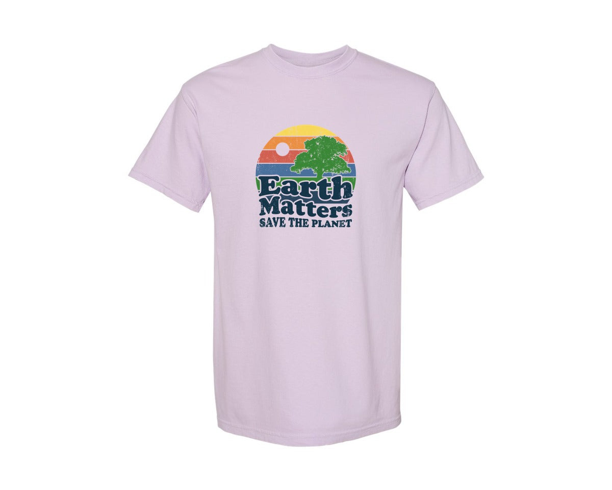 brand:Comfort Colors|color:Orchid|Earth Matters Save The Planet T Shirt Graphic T-Shirt