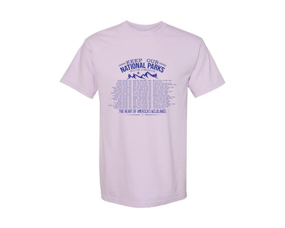 brand:Comfort Colors|color:Orchid|Keep Our National Parks Pristine And Graphic T-Shirt