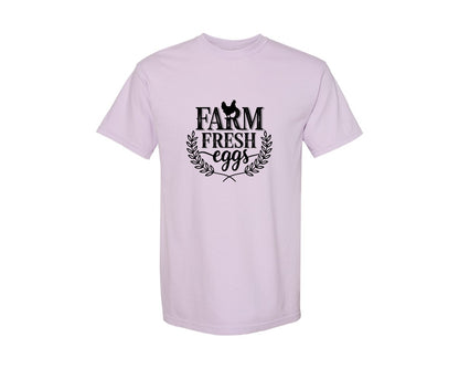 brand:Comfort Colors|color:Orchid|Farm Fresh Eggs T Shirt Design Silhouet Graphic T-Shirt