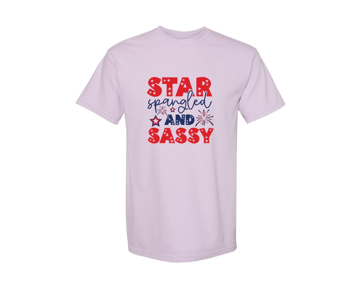 brand:Comfort Colors|color:Orchid|Star Spangled And Sassy 88 Graphic T-Shirt