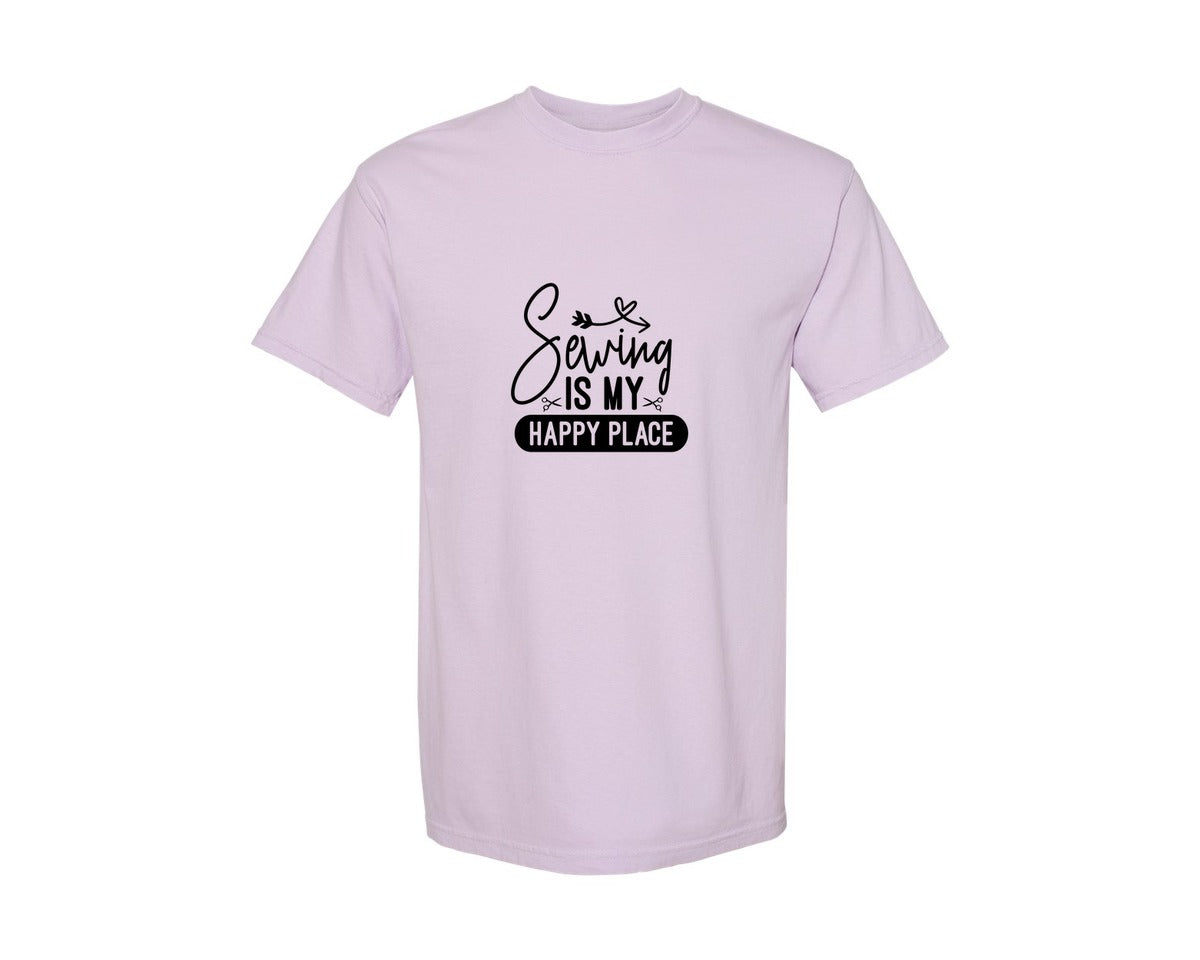 brand:Comfort Colors|color:Orchid|Sewing Is My Happy Place 36 Graphic T-Shirt