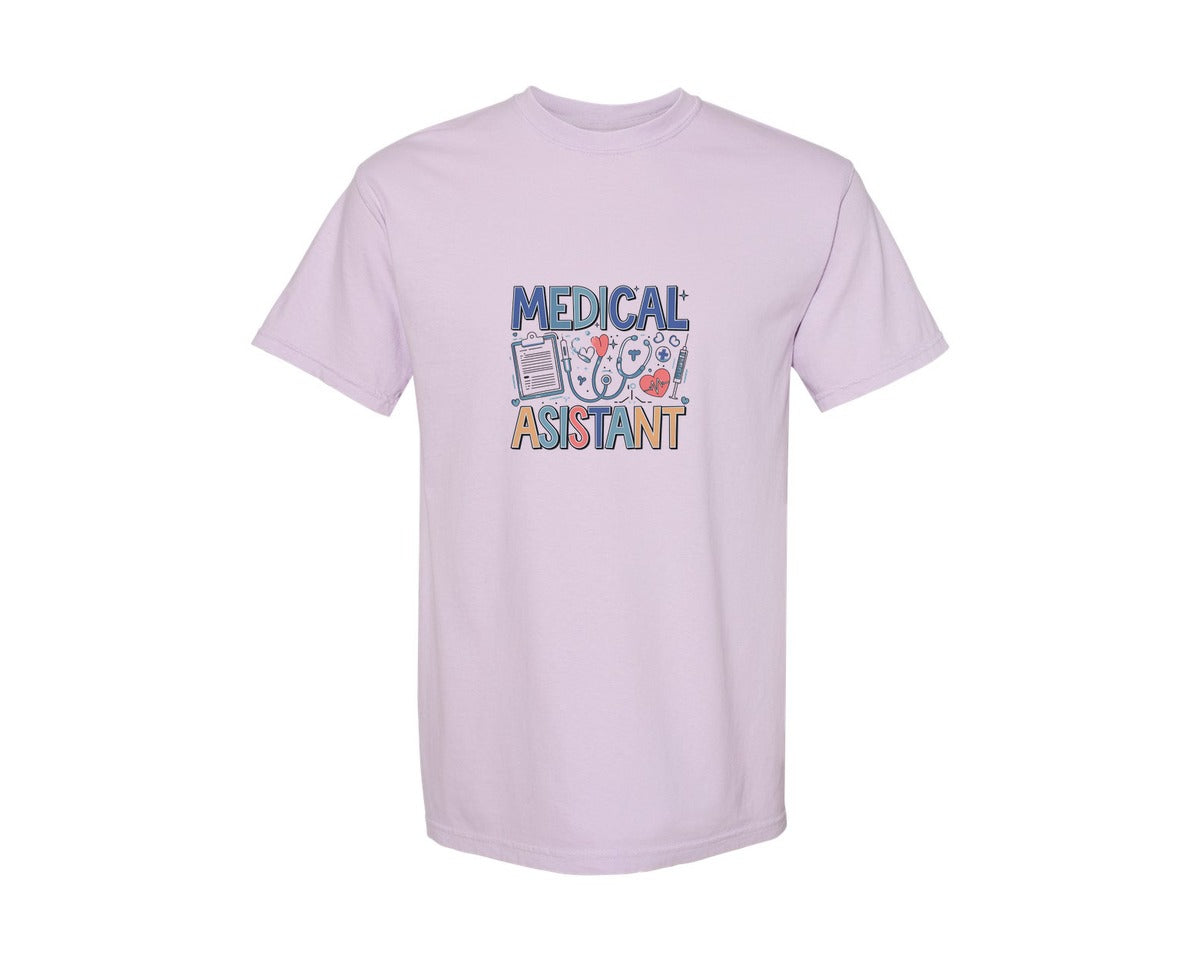 brand:Comfort Colors|color:Orchid|Medical Assistant 7 Graphic T-Shirt