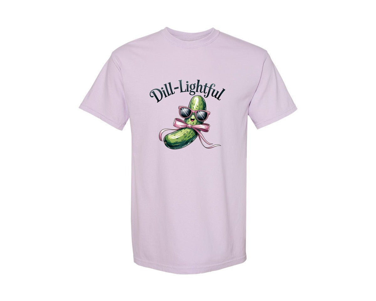 brand:Comfort Colors|color:Orchid|Dill Lightful Funny Pickle 2 Graphic T-Shirt