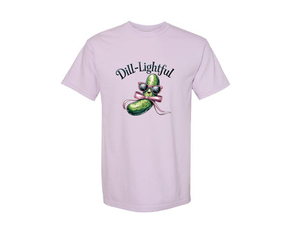brand:Comfort Colors|color:Orchid|Dill Lightful Funny Pickle 2 Graphic T-Shirt