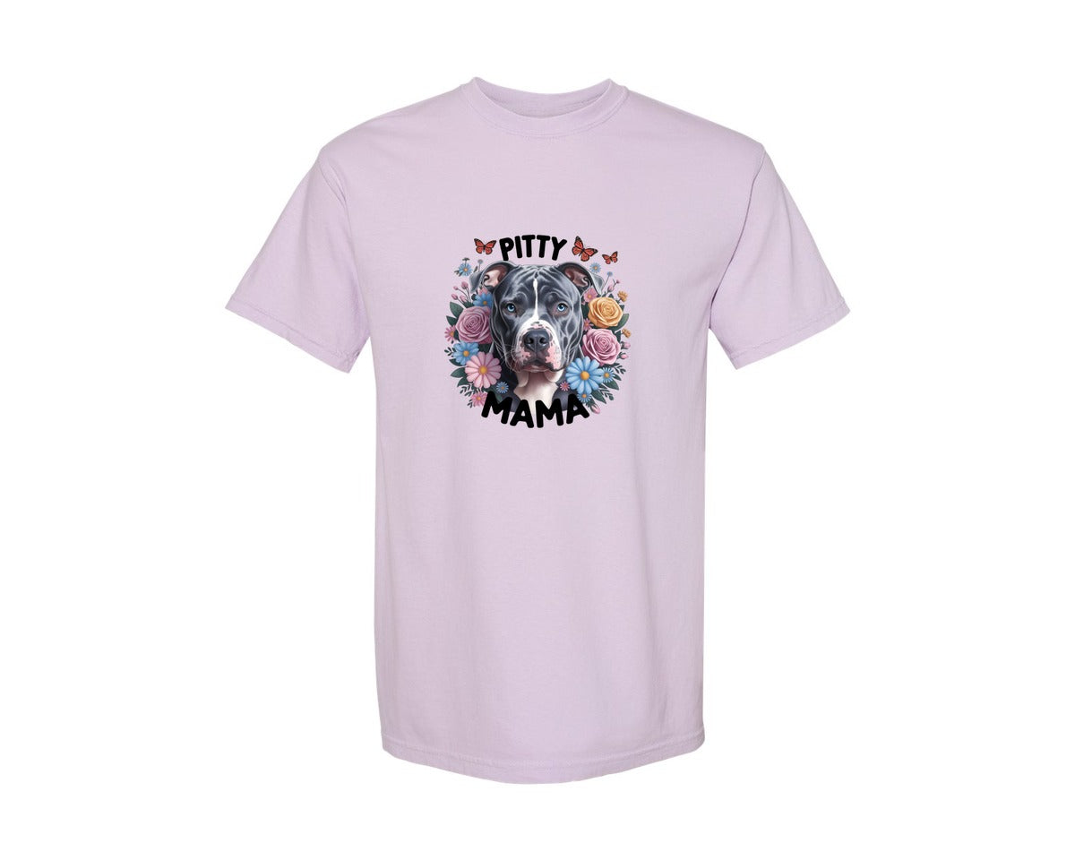 brand:Comfort Colors|color:Orchid|Pitty Mama Cute Pitbull Dog 2 Graphic T-Shirt