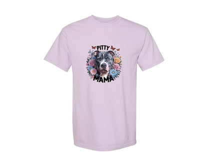 brand:Comfort Colors|color:Orchid|Pitty Mama Cute Pitbull Dog 2 Graphic T-Shirt