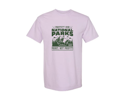 brand:Comfort Colors|color:Orchid|Protect Our National Parks Defund Doge 2 Graphic T-Shirt