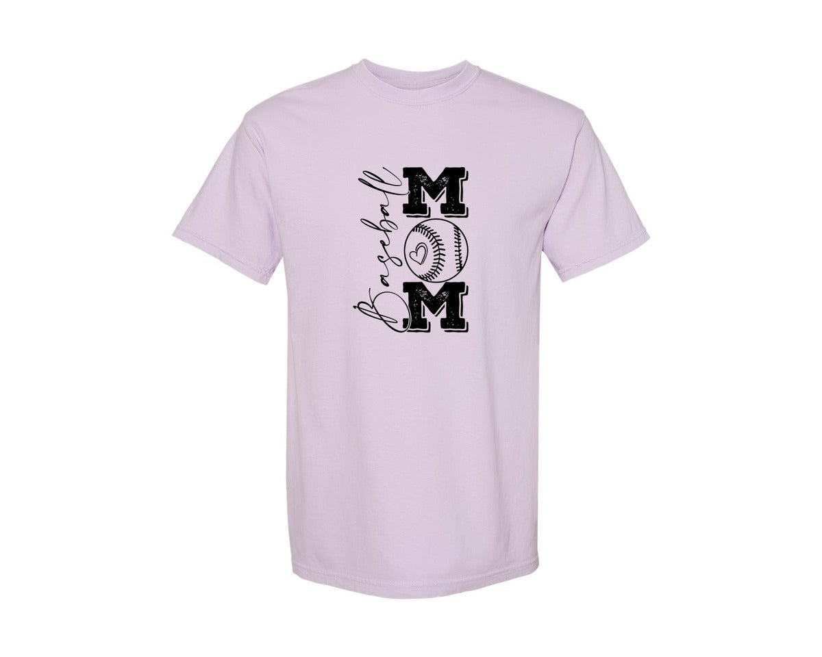 brand:Comfort Colors|color:Orchid|Baseball Mama 16 Graphic T-Shirt