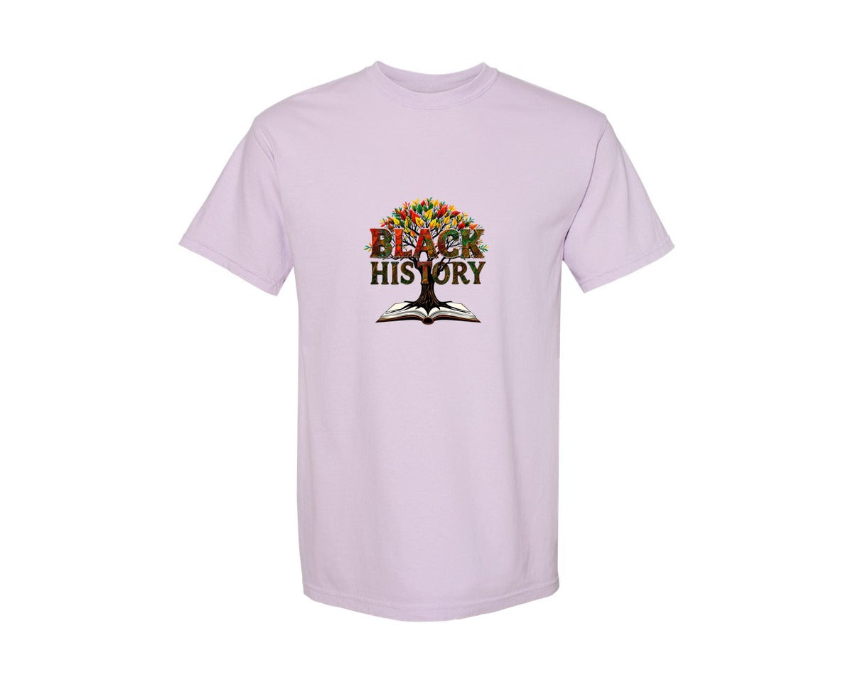 brand:Comfort Colors|color:Orchid|Black History Month Tree Of Knowledge Graphic T-Shirt