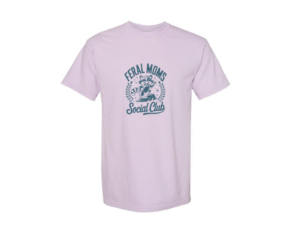 brand:Comfort Colors|color:Orchid|Funny Mothers Day Raccoon Mama Feral Mom Graphic T-Shirt
