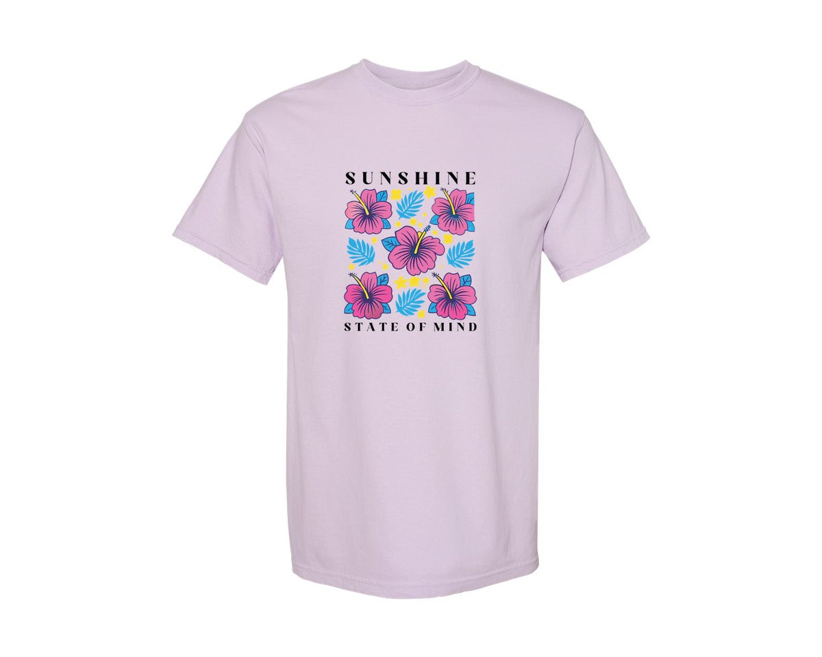 brand:Comfort Colors|color:Orchid|Sunshine State Of Mind Summer Graphic T-Shirt