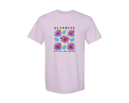 brand:Comfort Colors|color:Orchid|Sunshine State Of Mind Summer Graphic T-Shirt