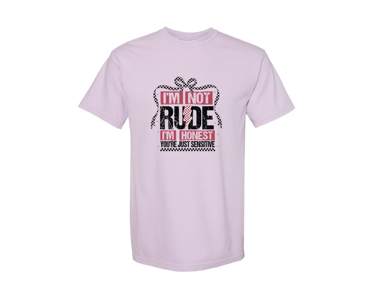 brand:Comfort Colors|color:Orchid|Im Not Rude Snarky Sarcastic 2 Graphic T-Shirt