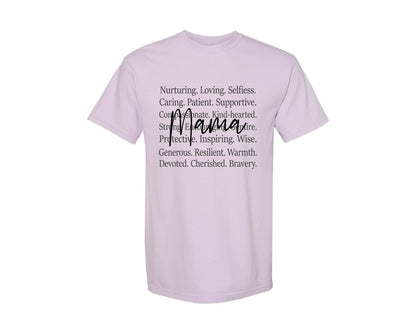 brand:Comfort Colors|color:Orchid|Mama Words Mothers Day Graphic T-Shirt