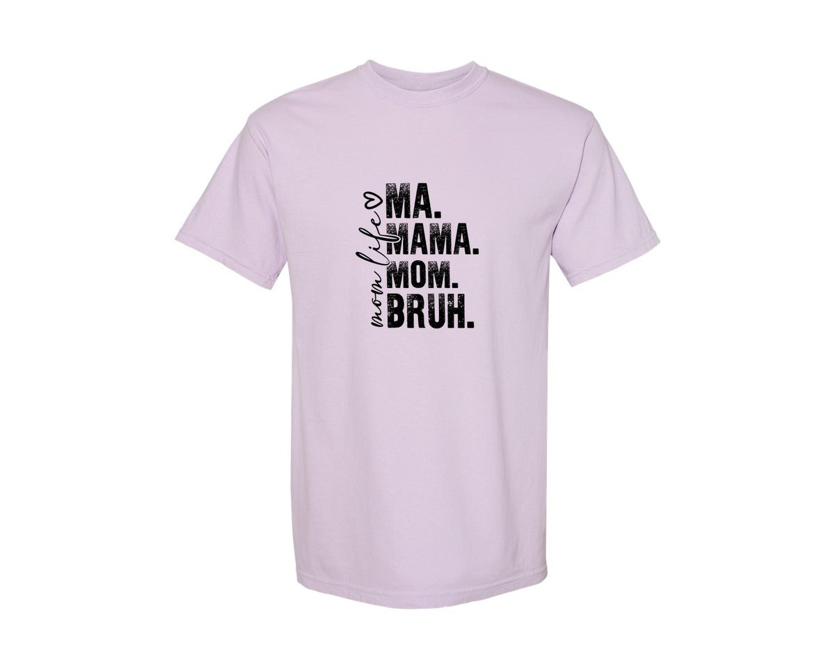 brand:Comfort Colors|color:Orchid|Funny Mom Ma Mama Mom Bruh 2 Graphic T-Shirt