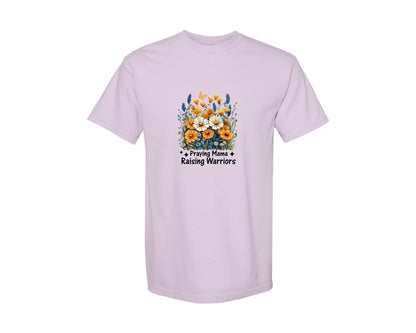 brand:Comfort Colors|color:Orchid|Praying Mama Boho Floral Mama 2 Graphic T-Shirt