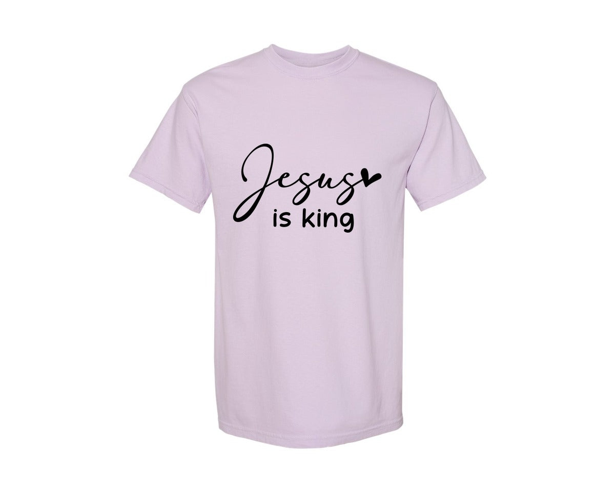 brand:Comfort Colors|color:Orchid|Jesus Is King Jesus Christian 3 Graphic T-Shirt