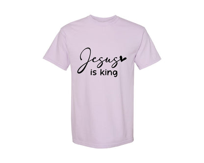 brand:Comfort Colors|color:Orchid|Jesus Is King Jesus Christian 3 Graphic T-Shirt