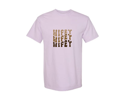 brand:Comfort Colors|color:Orchid|Wifey Crewneck Design Retro Wifey Desig Graphic T-Shirt