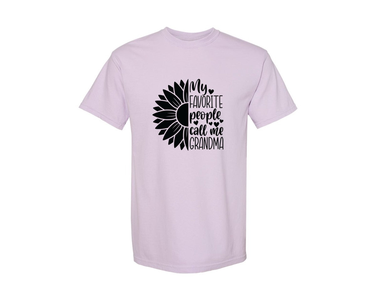 brand:Comfort Colors|color:Orchid|Grandma Sunflower Grandma Graphic T-Shirt