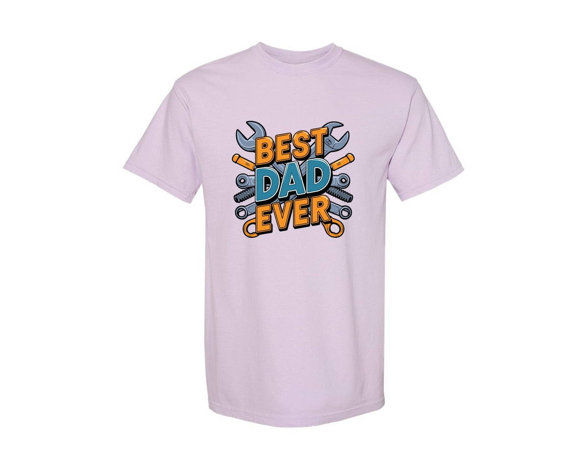 brand:Comfort Colors|color:Orchid|Mechanic Dad 3 Graphic T-Shirt