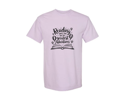 brand:Comfort Colors|color:Orchid|Reading Takes You On The Greatest Advent 4 Graphic T-Shirt