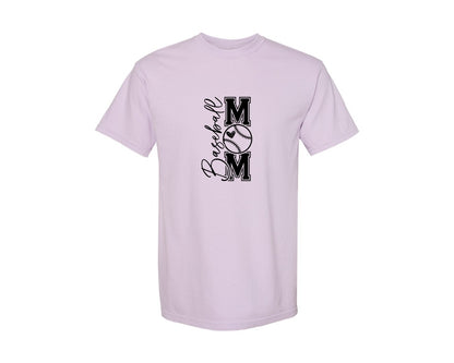 brand:Comfort Colors|color:Orchid|Baseball Mom Baseball Mom 2 Graphic T-Shirt