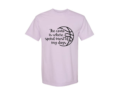 brand:Comfort Colors|color:Orchid|Basketball Mom 80 Graphic T-Shirt