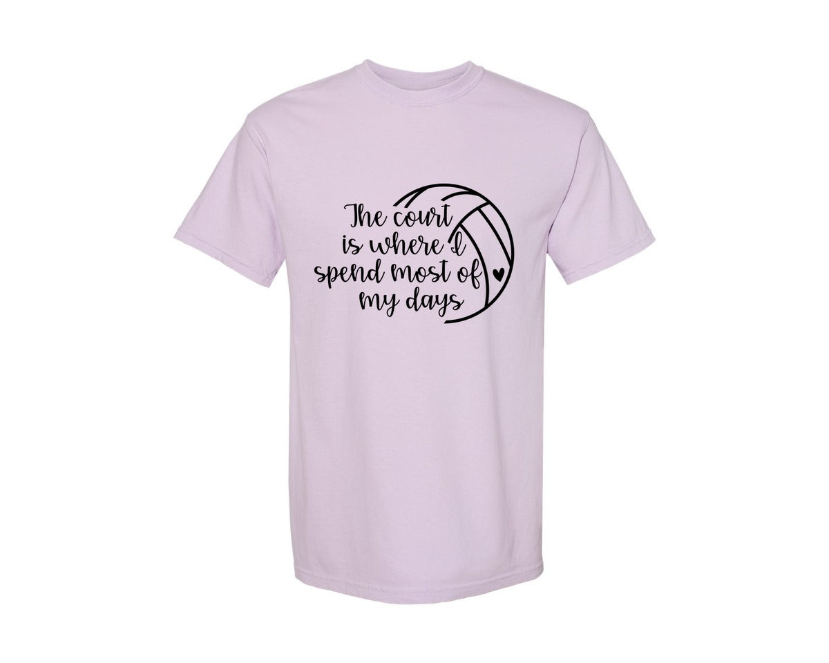 brand:Comfort Colors|color:Orchid|Volleyball Mom 24 Graphic T-Shirt