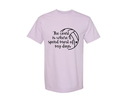 brand:Comfort Colors|color:Orchid|Volleyball Mom 24 Graphic T-Shirt