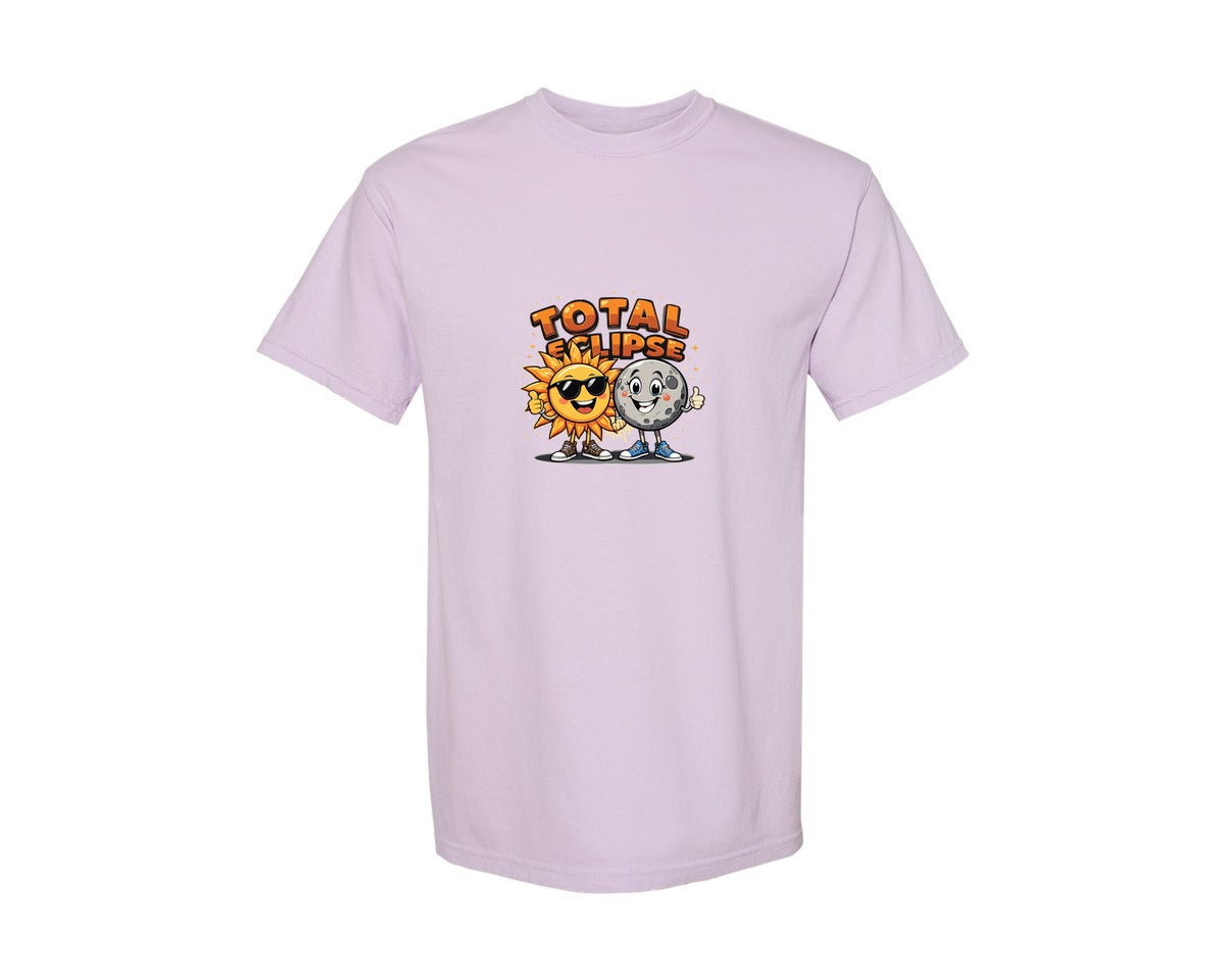 brand:Comfort Colors|color:Orchid|Eclipse Cartoon T Shirt Design Graphic T-Shirt