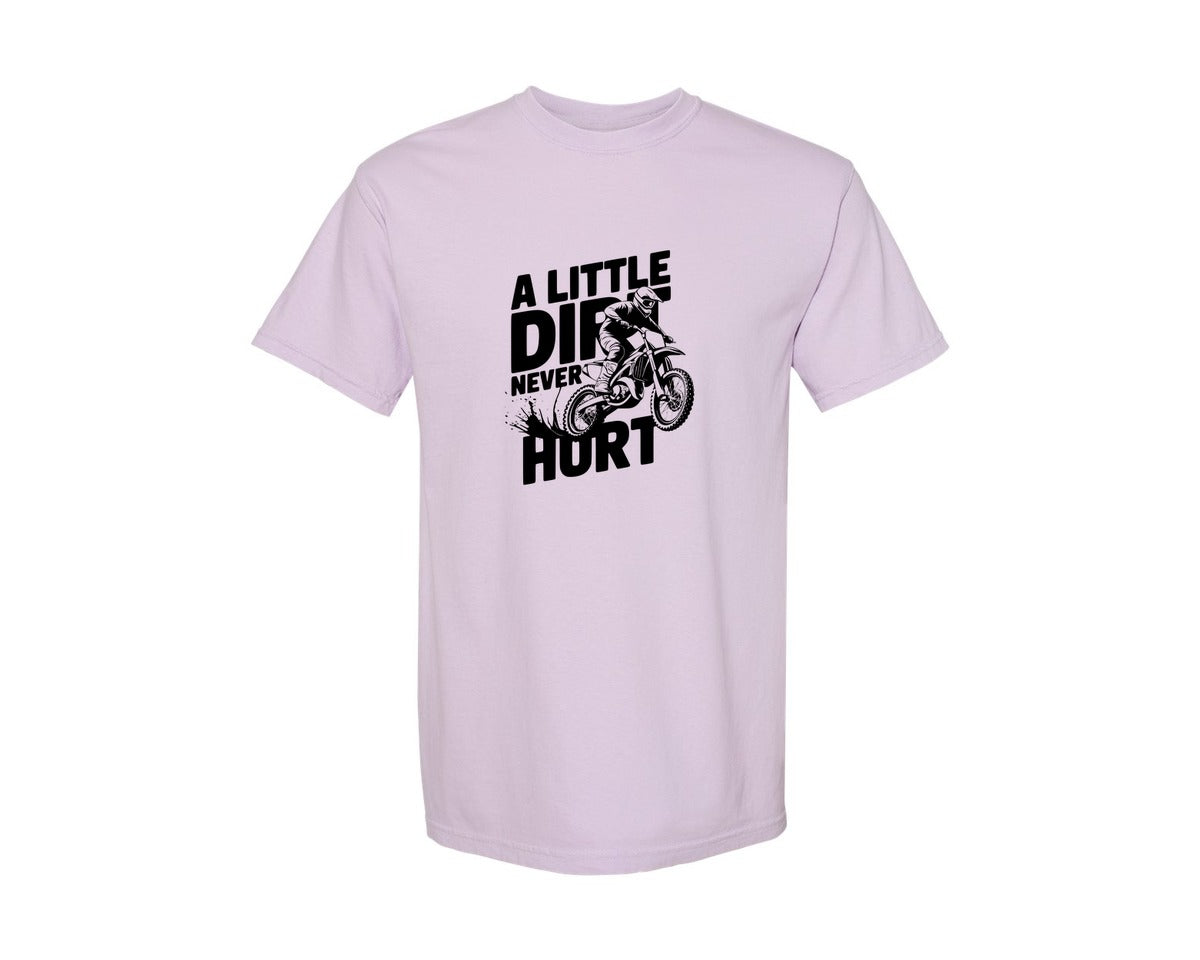 brand:Comfort Colors|color:Orchid|A Little Dirt Never Hurt T Shirt Des Graphic T-Shirt