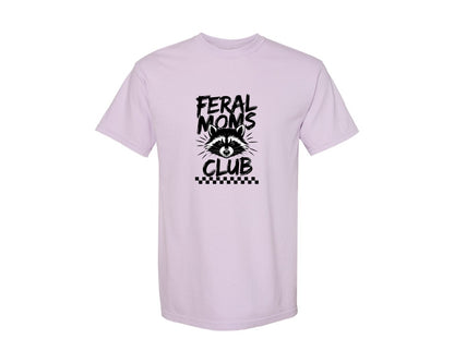 brand:Comfort Colors|color:Orchid|Feral Moms Club Mom Life Raccoon Graphic T-Shirt