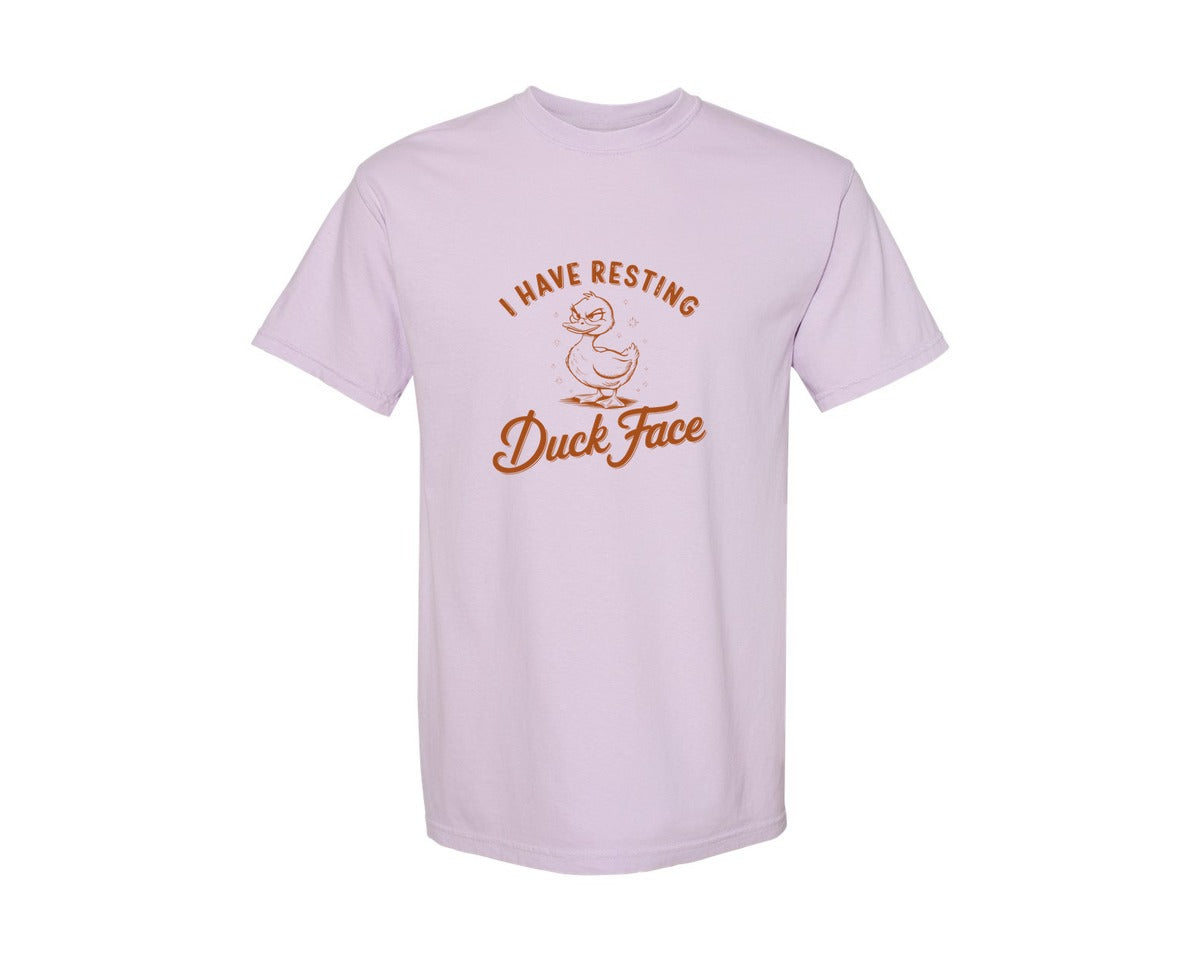 brand:Comfort Colors|color:Orchid|I Have Resting Duck Face Design Graphic T-Shirt