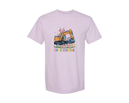 brand:Comfort Colors|color:Orchid|Eggs Cavator Easter Excavator 3 Graphic T-Shirt