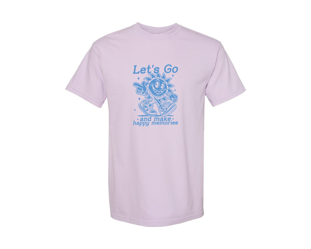 brand:Comfort Colors|color:Orchid|Lets Go And Make Happy Memories Graphic T-Shirt