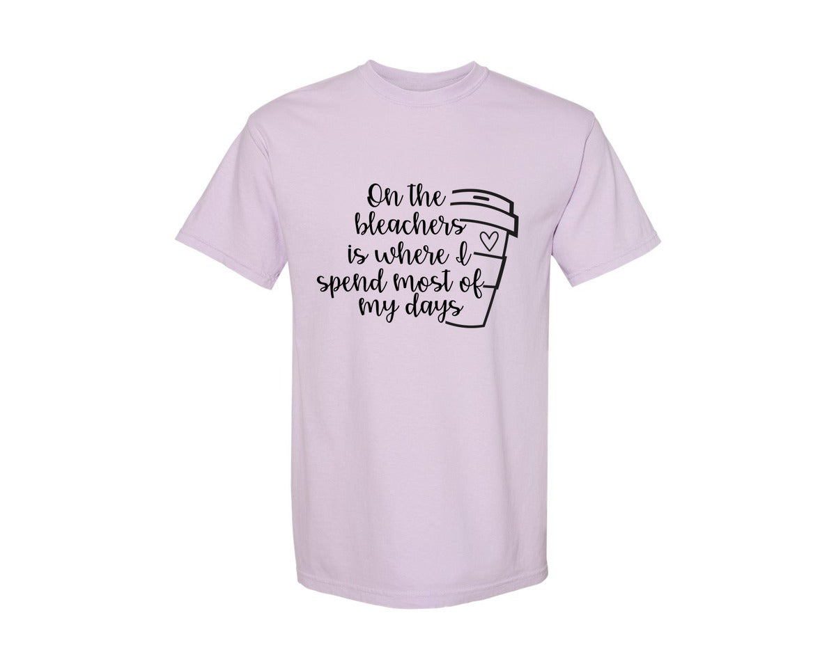 brand:Comfort Colors|color:Orchid|On The Bleachers Sports Mom Graphic T-Shirt
