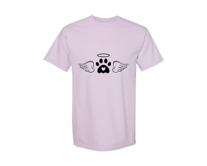 brand:Comfort Colors|color:Orchid|Dog Angel Wings Memorial Graphic T-Shirt