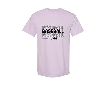 brand:Comfort Colors|color:Orchid|Baseball Mom Baseball Mom 3 Graphic T-Shirt