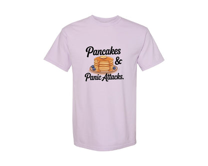 brand:Comfort Colors|color:Orchid|Pancakes Panic Attacks Graphic T-Shirt