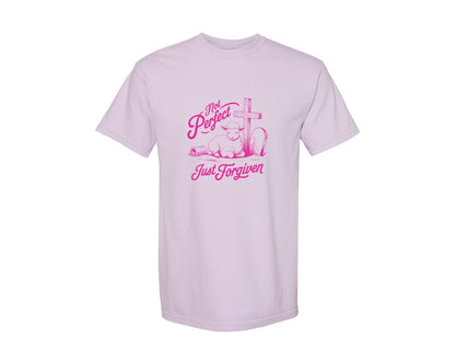 brand:Comfort Colors|color:Orchid|Not Perfect Just Forgiven Design 18 Graphic T-Shirt