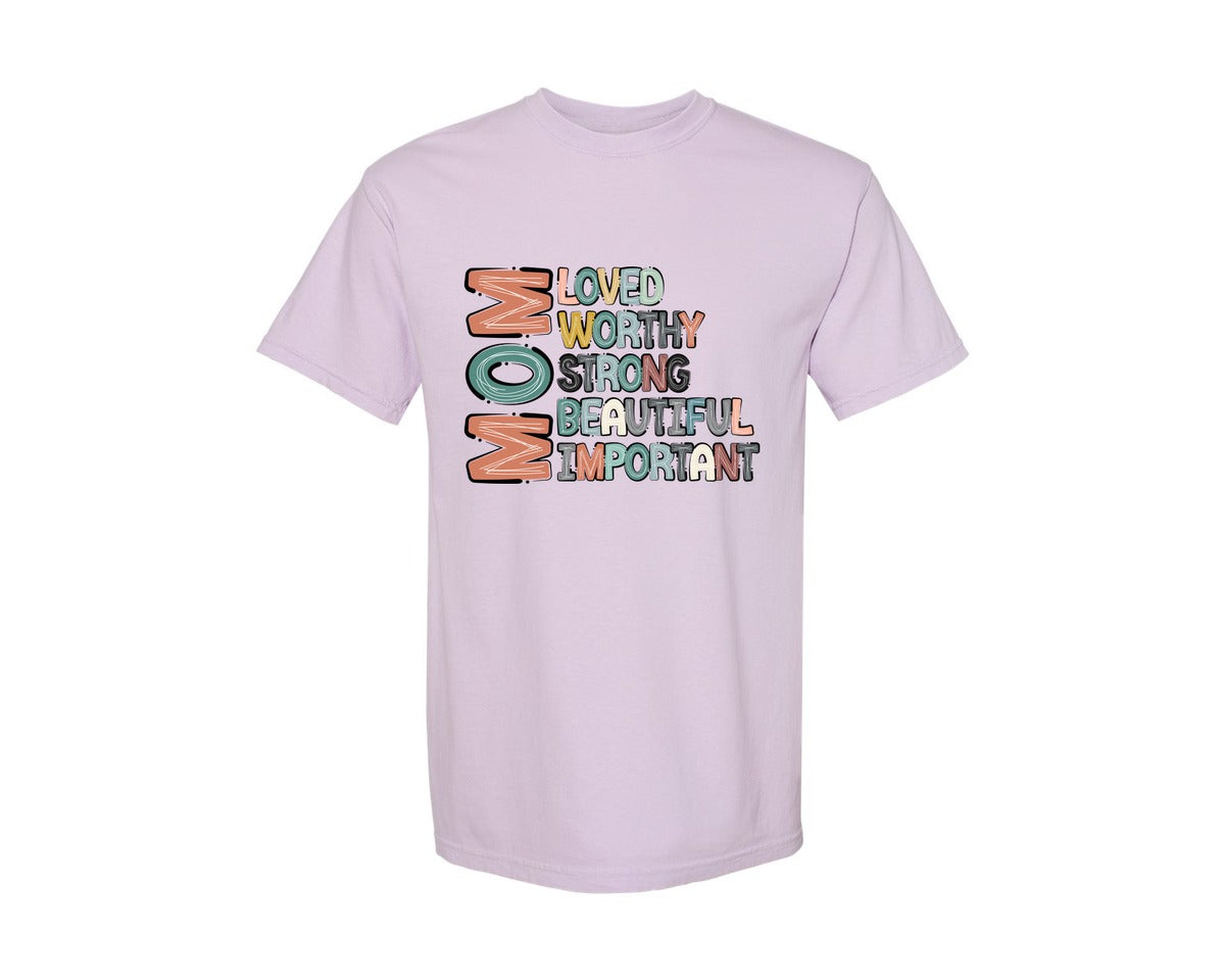 brand:Comfort Colors|color:Orchid|Mom Mothers Day Design Graphic T-Shirt