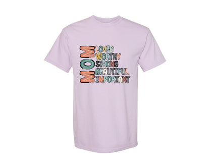 brand:Comfort Colors|color:Orchid|Mom Mothers Day Design Graphic T-Shirt