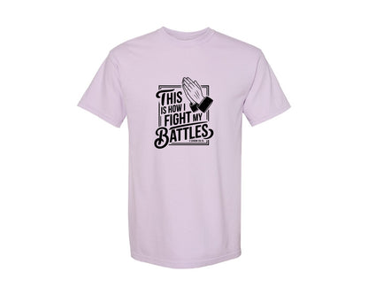 brand:Comfort Colors|color:Orchid|This Is How I Fight My Battles 2 Chron 2 Graphic T-Shirt